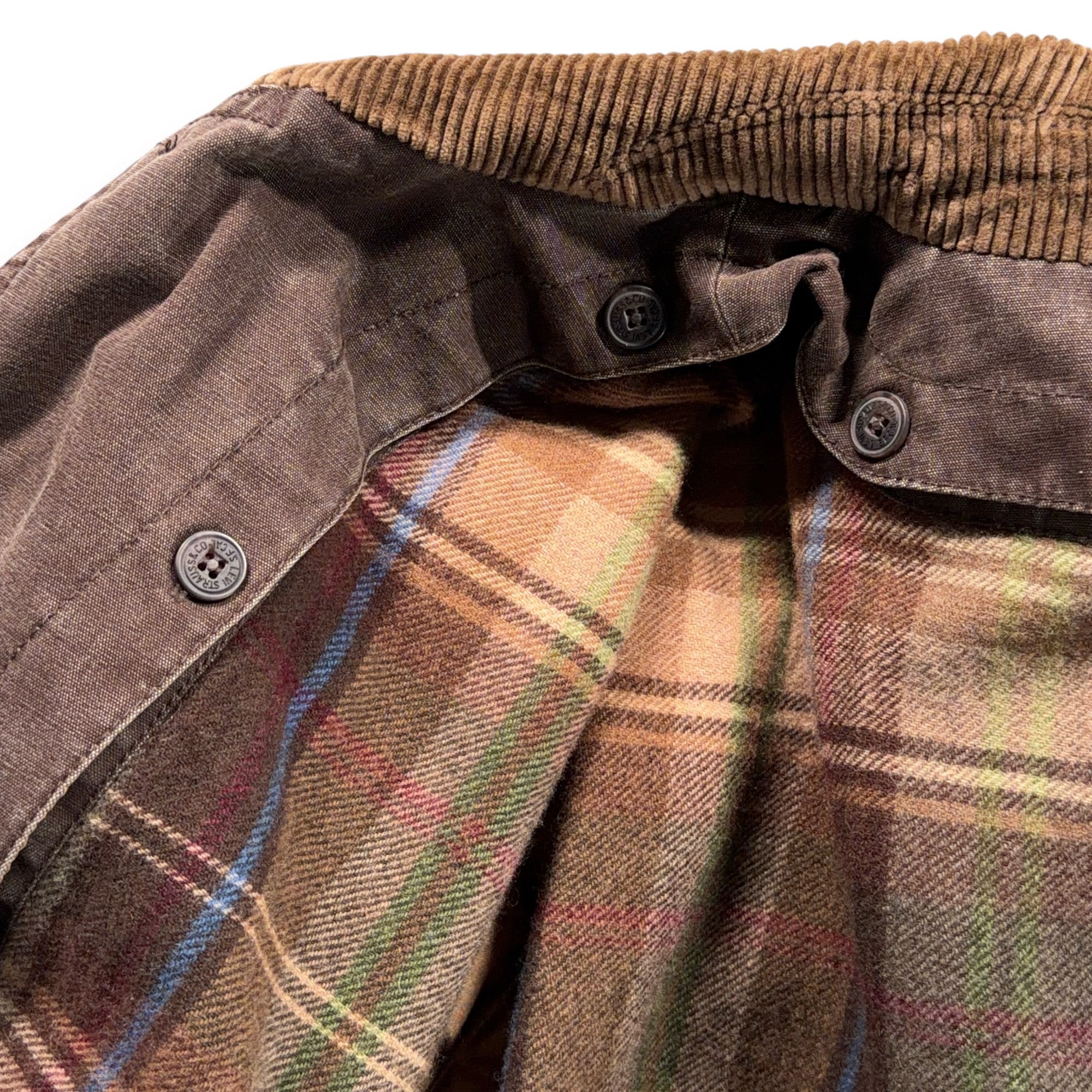 Vintage Levis Jacket Adult LARGE Brown Canvas Corduroy Barn Coat Chore Lined Y2K-5 Vintage Levis Jacket Adult LARGE Brown Canvas Corduroy Barn Coat Chore Lined Y2K