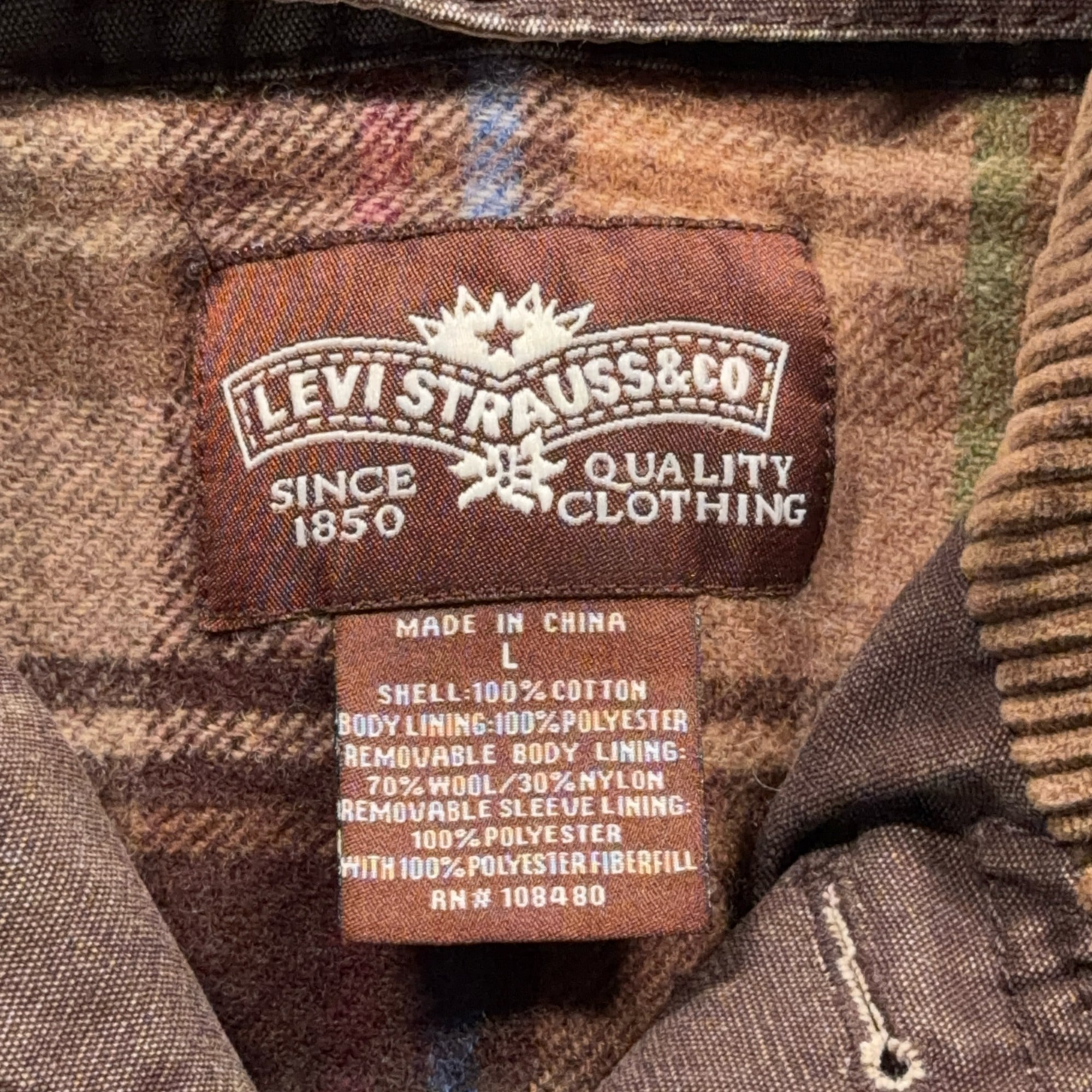 Vintage Levis Jacket Adult LARGE Brown Canvas Corduroy Barn Coat Chore Lined Y2K-6 Vintage Levis Jacket Adult LARGE Brown Canvas Corduroy Barn Coat Chore Lined Y2K