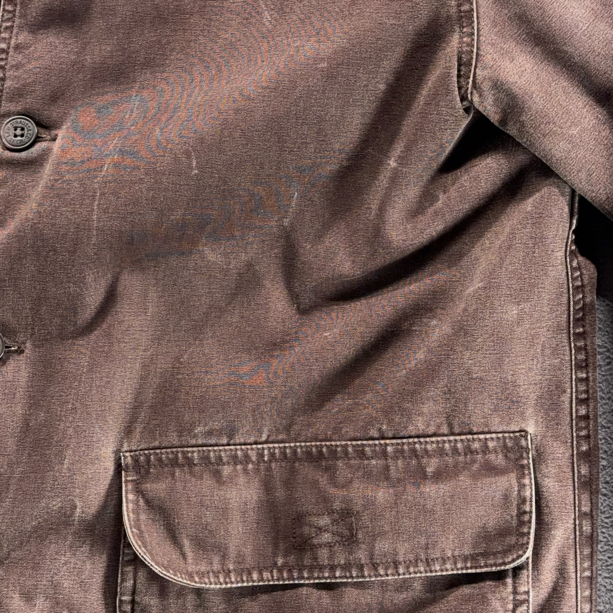 Vintage Levis Jacket Adult LARGE Brown Canvas Corduroy Barn Coat Chore Lined Y2K-9 Vintage Levis Jacket Adult LARGE Brown Canvas Corduroy Barn Coat Chore Lined Y2K