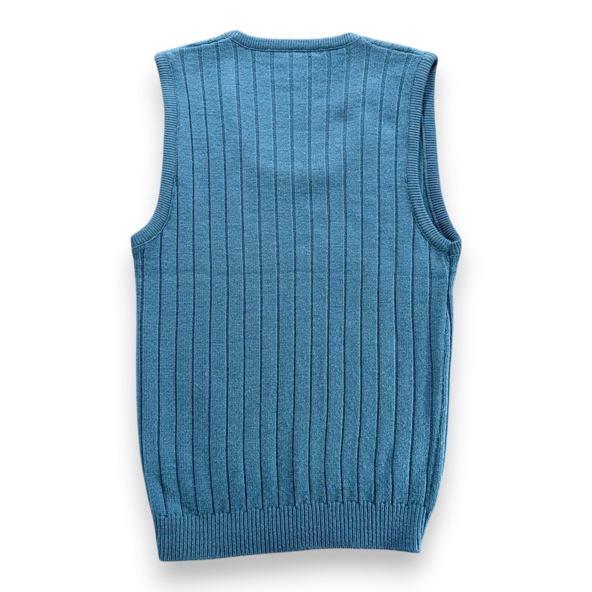 Vintage Drummond Sweater Vest Adult XS Blue Ribbed Knit Acrylic Orlon USA 70s-3 Vintage Drummond Sweater Vest Adult XS Blue Ribbed Knit Acrylic Orlon USA 70s