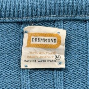 Vintage Drummond Sweater Vest Adult XS Blue Ribbed Knit Acrylic Orlon USA 70s