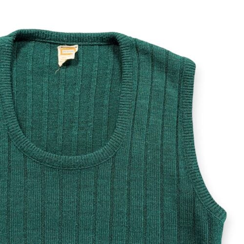 Vintage Drummond Sweater Vest Adult SMALL Green Rib Knit Acrylic Orlon USA 70s-2 Vintage Drummond Sweater Vest Adult SMALL Green Rib Knit Acrylic Orlon USA 70s