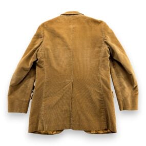 Vintage Cortefiel Jacket Mens 40L Brown Blazer Corduroy Leather Trim Spain 70s