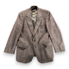 Vintage Levis Jacket Mens 42 Gray Houndstooth Plaid Blazer Tailored Classics 80s