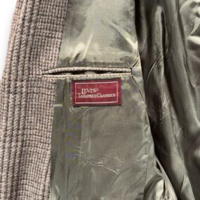 Vintage Levis Jacket Mens 42 Gray Houndstooth Plaid Blazer Tailored Classics 80s