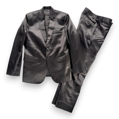 Raymond Suit Mens 36S 32x28 Pants Black Shiny Impulse Blazer 2pc
