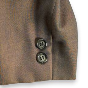 Vintage Marx Haas Suit Mens 42 32x31 Pants Brown Sharkskin Blazer 2pc USA 60s