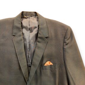 Vintage Marx Haas Suit Mens 42 32x31 Pants Brown Sharkskin Blazer 2pc USA 60s