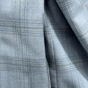 Vintage Ratner Suit Mens 40 Blue Plaid Vest Notch Lapel Union Made 2pc 70s
