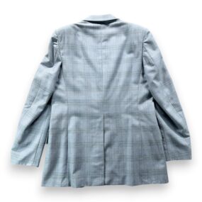 Vintage Ratner Suit Mens 40 Blue Plaid Vest Notch Lapel Union Made 2pc 70s