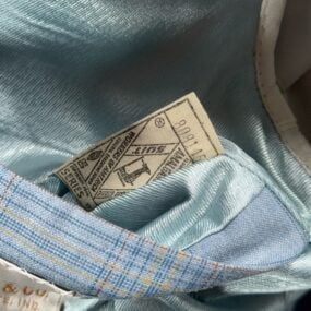 Vintage Ratner Suit Mens 40 Blue Plaid Vest Notch Lapel Union Made 2pc 70s
