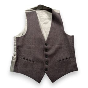 Vintage Bachrach Suit Mens 42 Gray Wool Vest Daniel Hechter Woolmark 2pc 90s