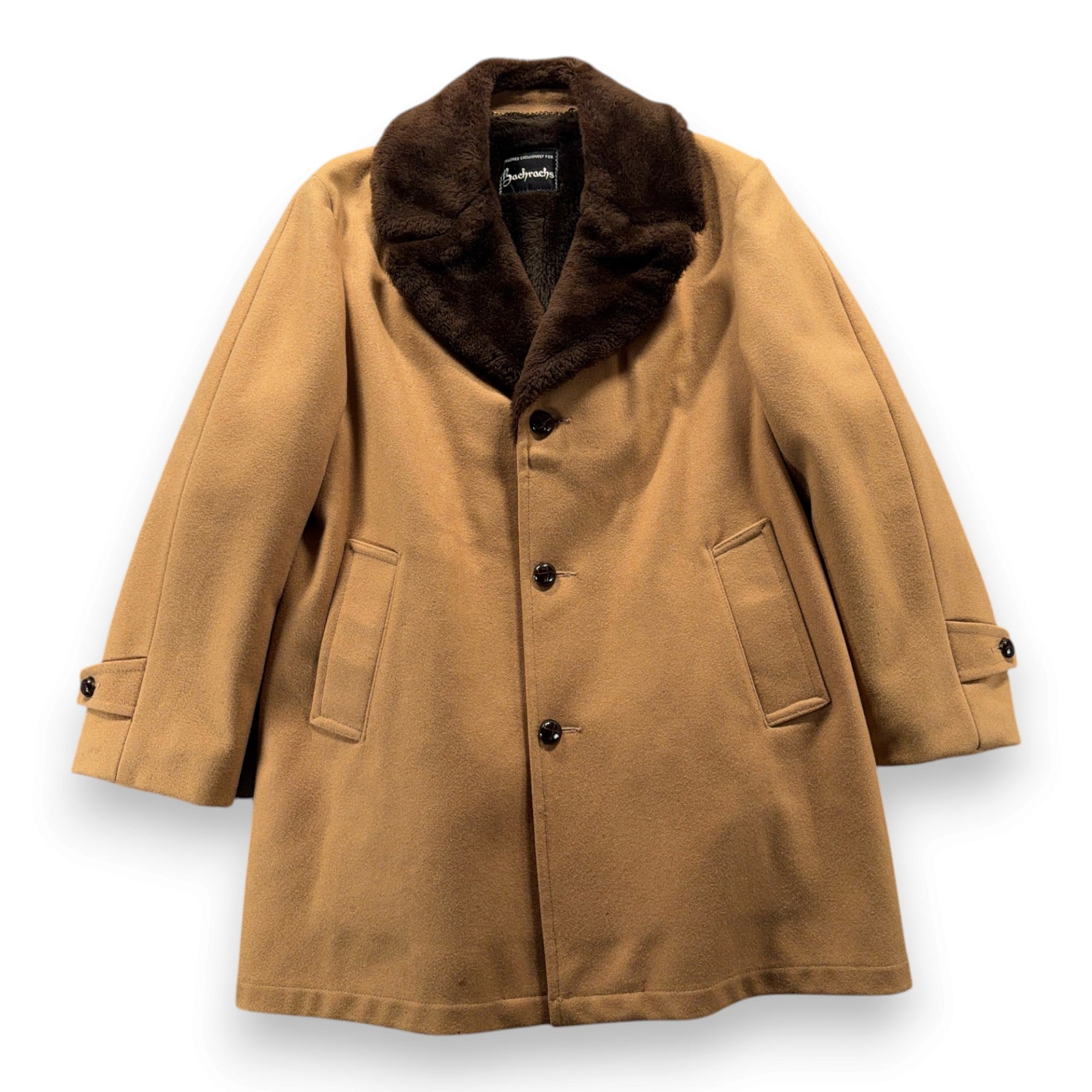 Vintage Bachrach Coat Mens 42R Brown Car Coat Wool Pile Collar Borg Lined 70s-1 Vintage Bachrach Coat Mens 42R Brown Car Coat Wool Pile Collar Borg Lined 70s