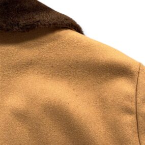 Vintage Bachrach Coat Mens 42R Brown Car Coat Wool Pile Collar Borg Lined 70s