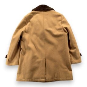 Vintage Bachrach Coat Mens 42R Brown Car Coat Wool Pile Collar Borg Lined 70s