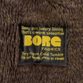 Vintage Bachrach Coat Mens 42R Brown Car Coat Wool Pile Collar Borg Lined 70s