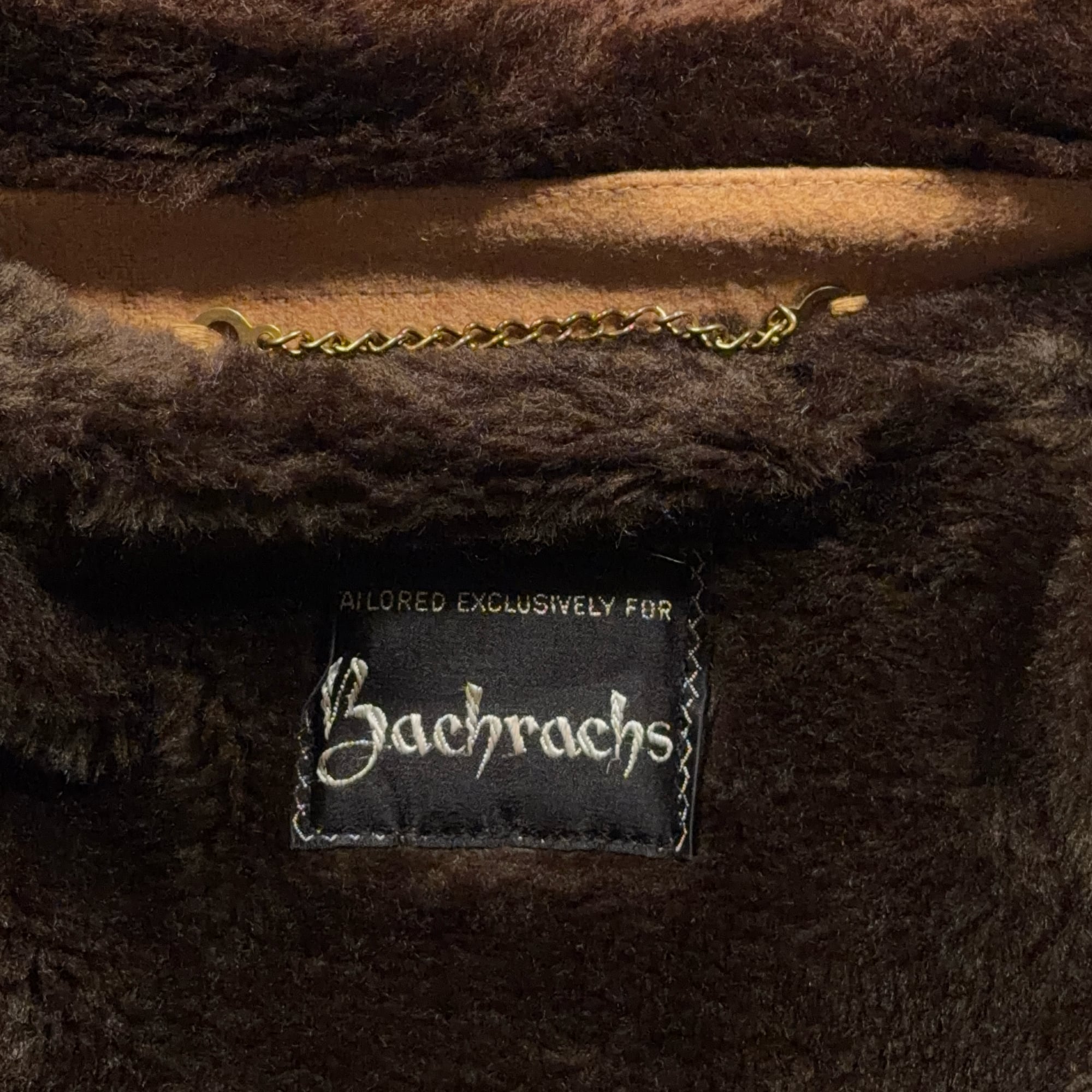 Vintage Bachrach Coat Mens 42R Brown Car Coat Wool Pile Collar Borg Lined 70s-6 Vintage Bachrach Coat Mens 42R Brown Car Coat Wool Pile Collar Borg Lined 70s