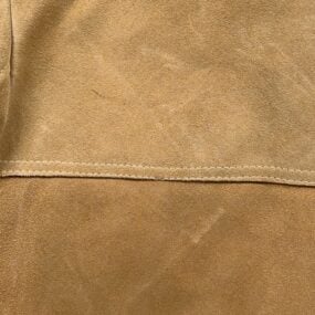 Vintage Rancher Jacket Adult MEDIUM Brown Suede Leather Sherpa Coat USA 70s