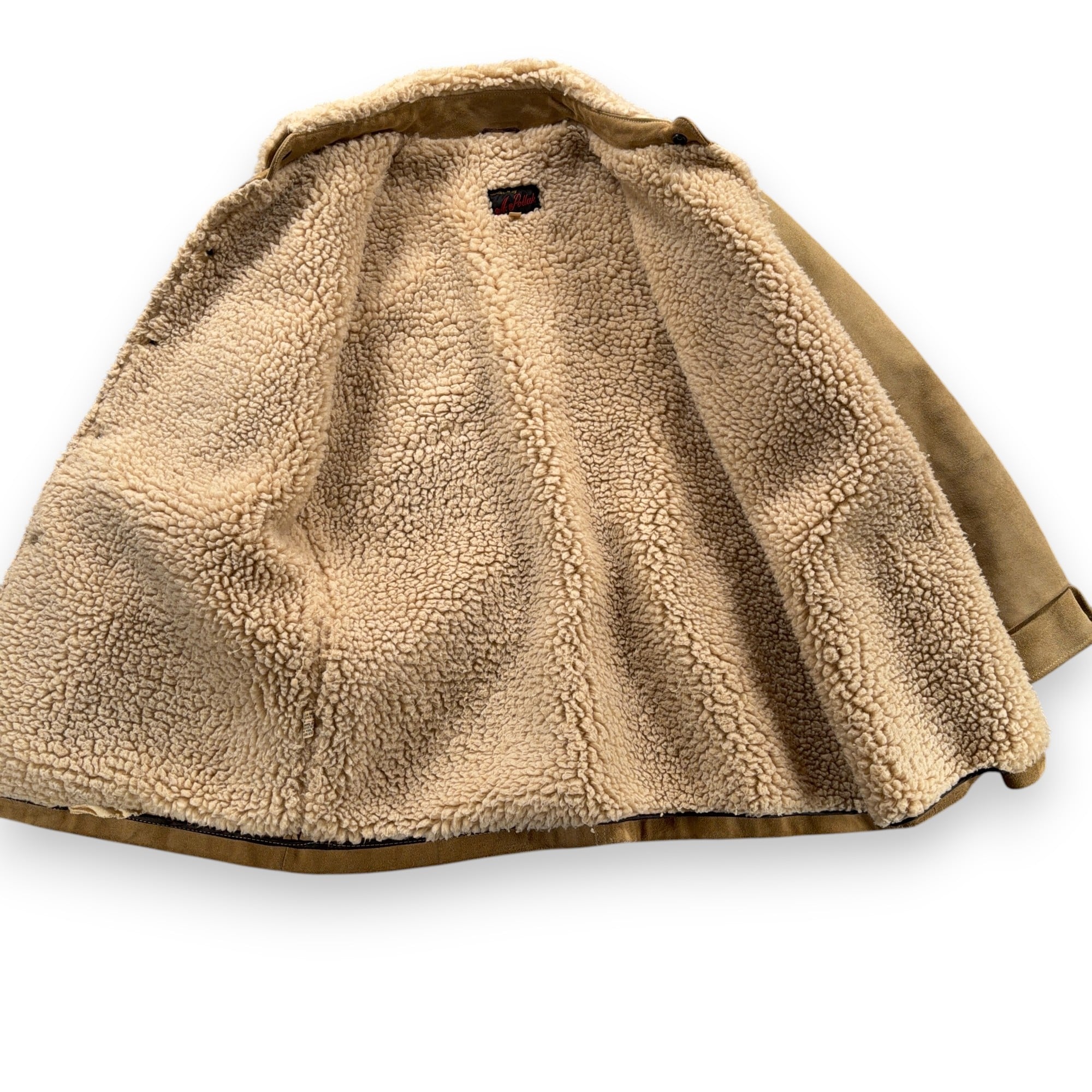 Vintage Rancher Jacket Adult MEDIUM Brown Suede Leather Sherpa Coat USA 70s-4 Vintage Rancher Jacket Adult MEDIUM Brown Suede Leather Sherpa Coat USA 70s