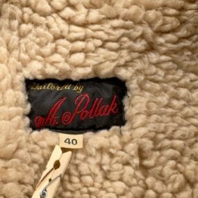 Vintage Rancher Jacket Adult MEDIUM Brown Suede Leather Sherpa Coat USA 70s