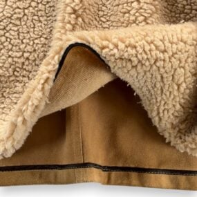 Vintage Rancher Jacket Adult MEDIUM Brown Suede Leather Sherpa Coat USA 70s