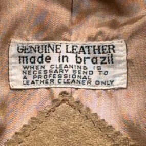 Vintage Suede Trench Coat Mens 42 Brown Leather Double Breasted Belt Bazil 70s