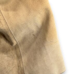 Vintage Suede Trench Coat Mens 42 Brown Leather Double Breasted Belt Bazil 70s