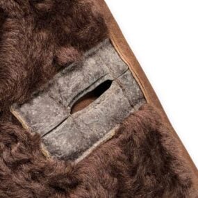 Vintage Rancher Jacket Adult LARGE Brown Leather Shearling Wool Lined Coat 70s
