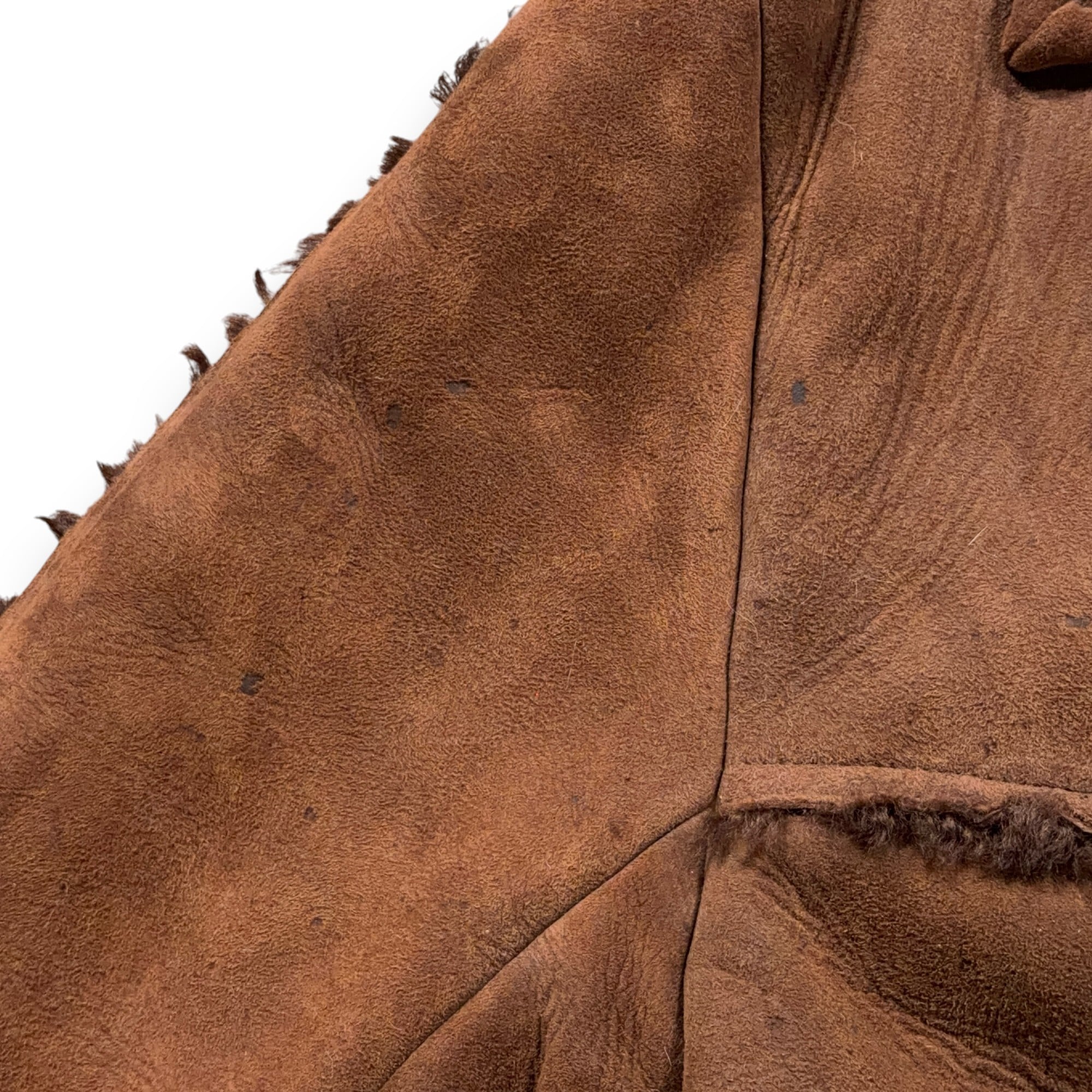 Vintage Rancher Jacket Adult LARGE Brown Leather Shearling Wool Lined Coat 70s-9 Vintage Rancher Jacket Adult LARGE Brown Leather Shearling Wool Lined Coat 70s