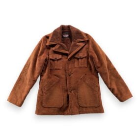 Vintage West Wind Jacket Adult MEDIUM Brown Sherpa Lined Rancher Coat USA 70s