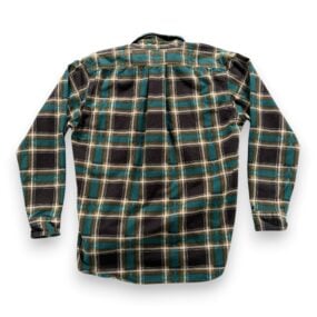 Filson Shirt Adult LARGE Black Green Plaid Field Flannel Button Up Outdoor