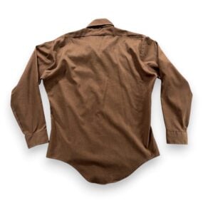 Vintage Golden Vee Shirt Adult LARGE Brown Dagger Collar Disco Polyester 70s