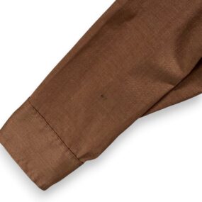 Vintage Golden Vee Shirt Adult LARGE Brown Dagger Collar Disco Polyester 70s
