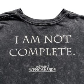 Edward Scissorhands Shirt Adult LARGE Black Acid Wash Movie Poster Burton Goth