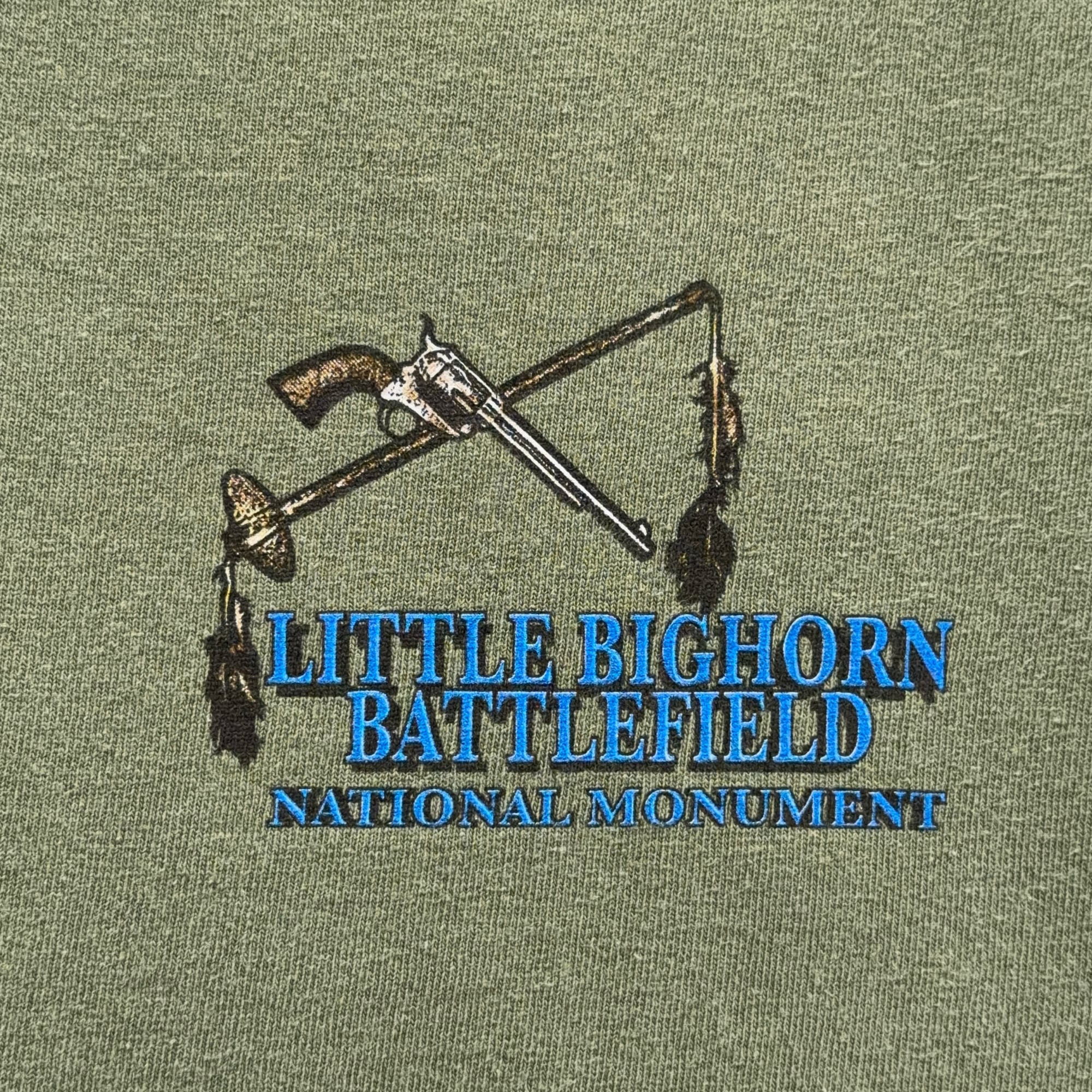 Little Bighorn Battlefield Shirt Adult MEDIUM Green National Monument US History-4 Little Bighorn Battlefield Shirt Adult MEDIUM Green National Monument US History