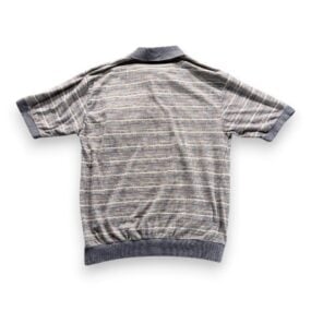Vintage Palmland Polo Shirt Adult MEDIUM Blue Abstract Striped Banded 90s