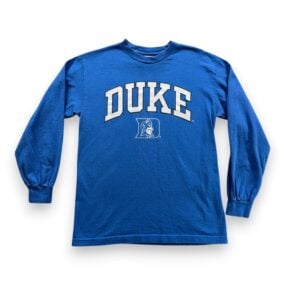Vintage Duke Blue Devils Shirt Adult MEDIUM Blue University Spellout Logo Y2K