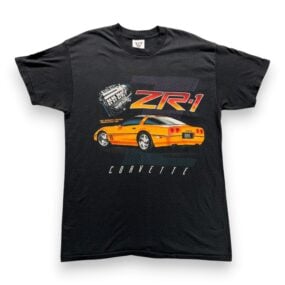 Vintage Corvette Shirt Adult LARGE Black Chevy Chevrolet ZR1 Muscle Car USA 90s