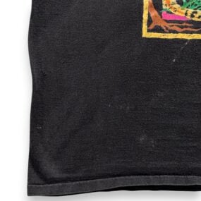 Vintage Cheetah Shirt Adult LARGE Black Single Stitch Nature Animal Wild 90s