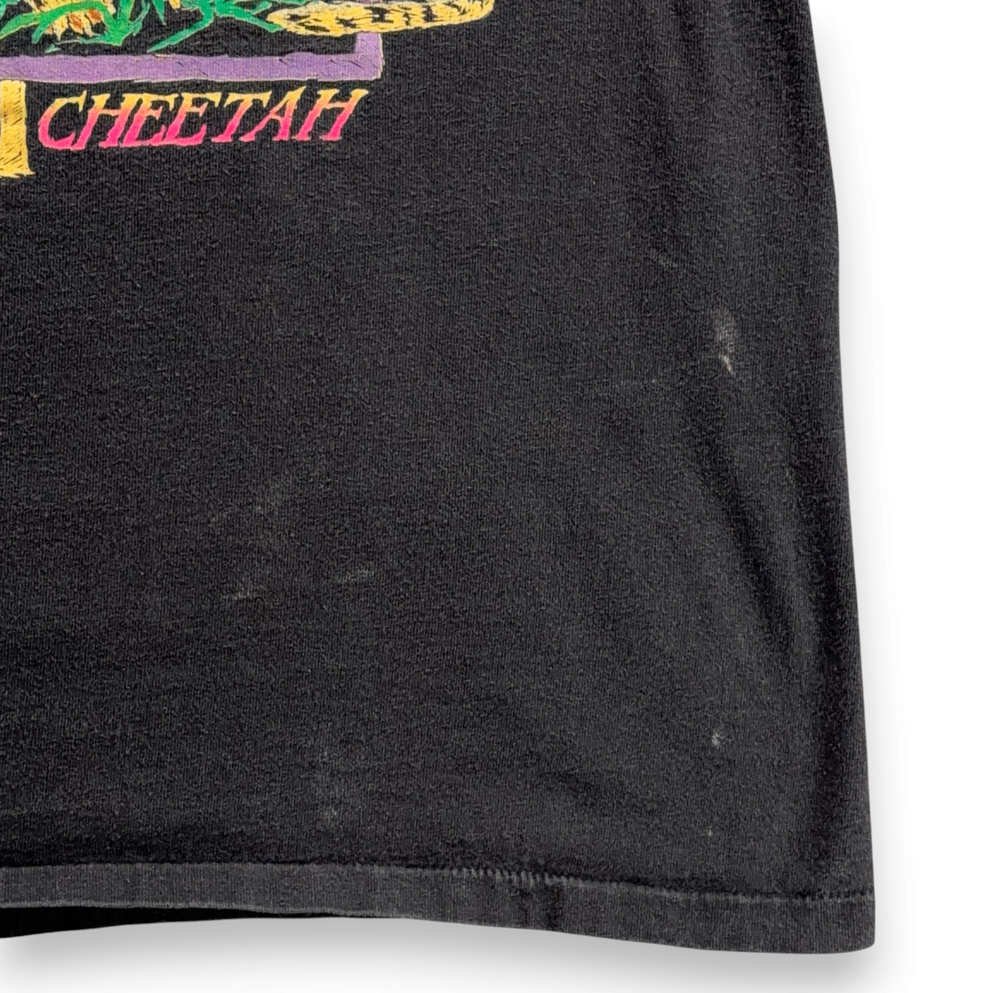 Vintage Cheetah Shirt Adult LARGE Black Single Stitch Nature Animal Wild 90s-9 Vintage Cheetah Shirt Adult LARGE Black Single Stitch Nature Animal Wild 90s