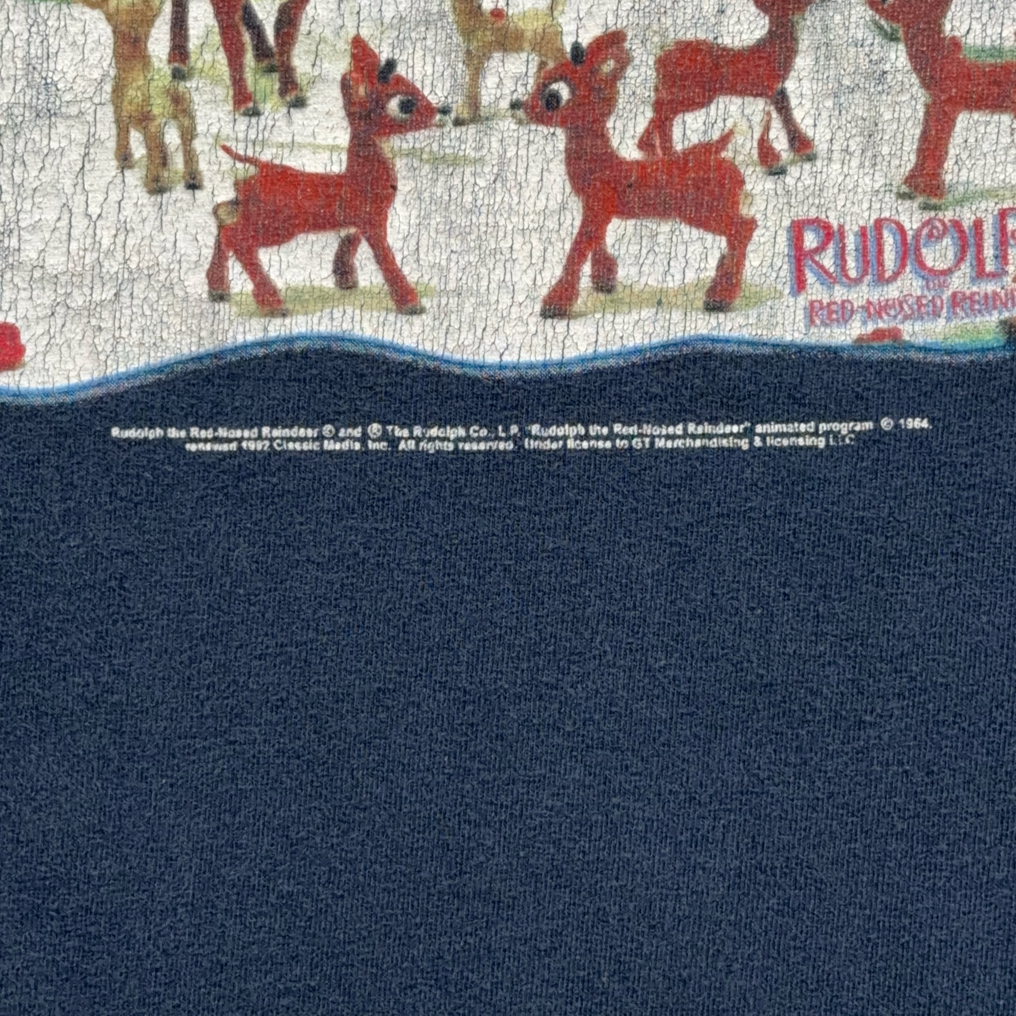 Vintage Rudolph Shirt Adult EXTRA LARGE Blue Red Nosed Reindeer Games 90s-3 Vintage Rudolph Shirt Adult EXTRA LARGE Blue Red Nosed Reindeer Games 90s