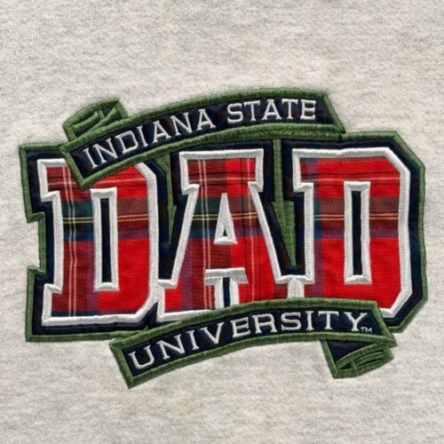 Vintage Indiana State Sweater Adult LARGE Gray Sweatshirt University Dad USA 90s-2 Vintage Indiana State Sweater Adult LARGE Gray Sweatshirt University Dad USA 90s