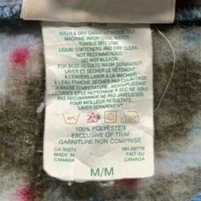 Vintage Northern Reflections Jacket Womens MEDIUM Blue Fleece Nature Allover 90s