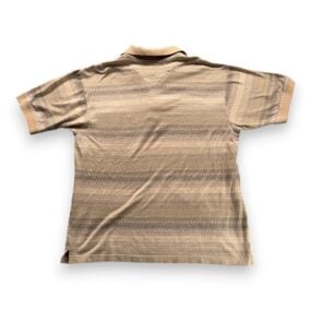 Vintage Palmland Club Polo Shirt Adult LARGE Brown Abstract Striped Golf 90s