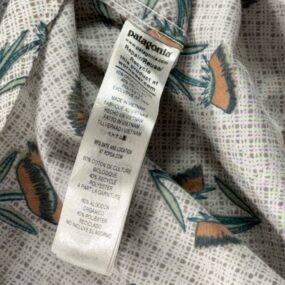 Patagonia Shirt Adult MEDIUM White Floral Button Up New Belgium Brewing Organic