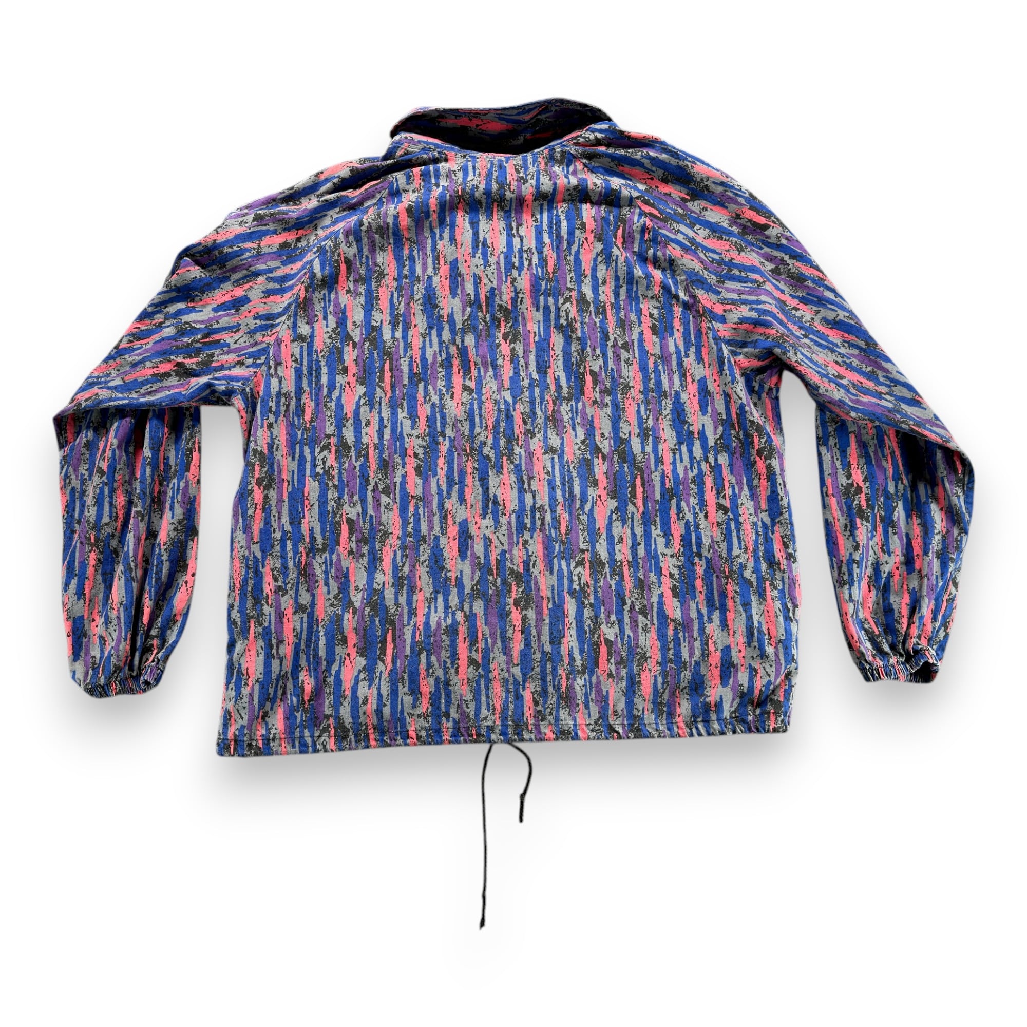 Vintage Rad Baggs Jacket Adult LARGE Blue Pink Gray Abstract Surfer Zip USA 80s-3 Vintage Rad Baggs Jacket Adult LARGE Blue Pink Gray Abstract Surfer Zip USA 80s