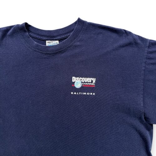 Vintage Discovery Channel Shirt Adult EXTRA LARGE Blue Baltimore Logo Promo Y2K-2 Vintage Discovery Channel Shirt Adult EXTRA LARGE Blue Baltimore Logo Promo Y2K