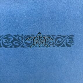 Vintage Hawaii Turtle Shirt Adult LARGE Blue Honu Tribal Maui Crazy Shirts 90s