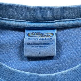 Vintage Hawaii Turtle Shirt Adult LARGE Blue Honu Tribal Maui Crazy Shirts 90s