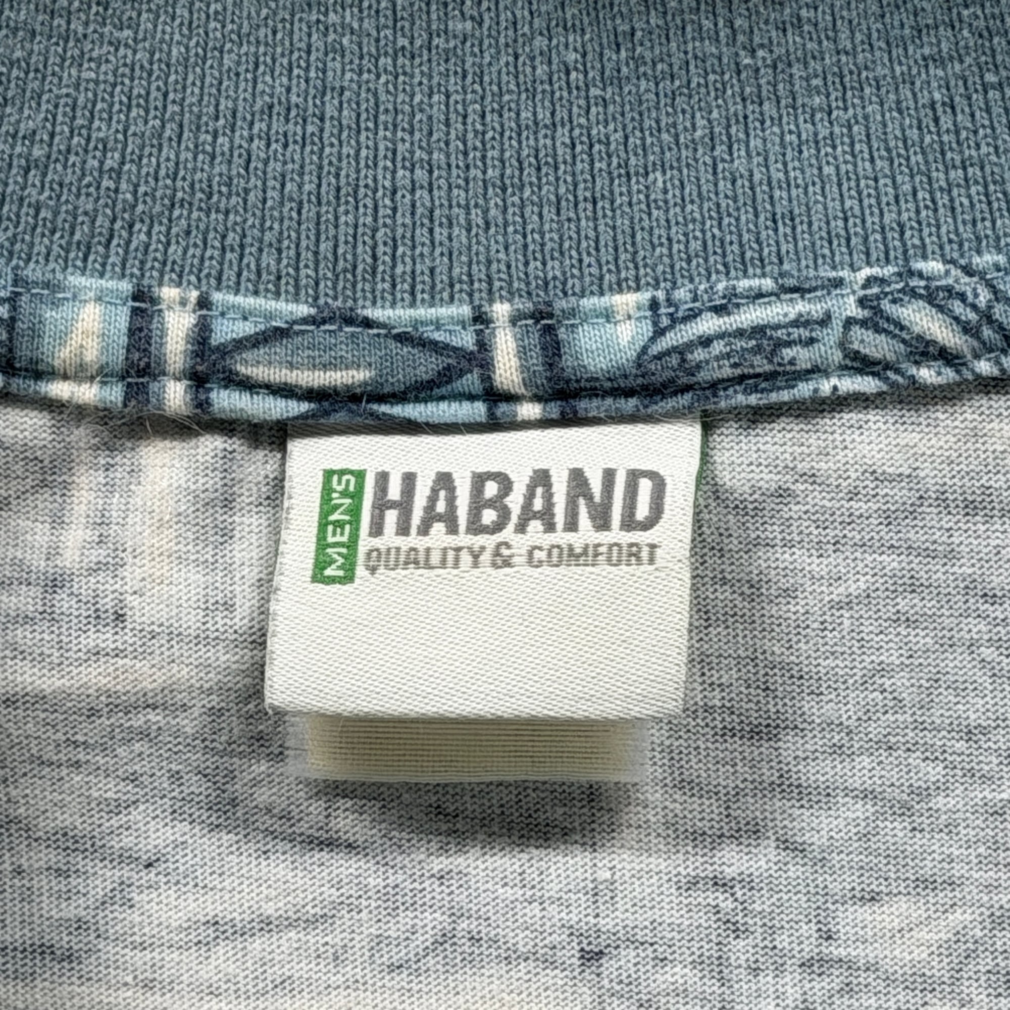 Vintage Haband Polo Shirt Adult EXTRA LARGE Blue Bamboo Botanical Geometric 90s-4 Vintage Haband Polo Shirt Adult EXTRA LARGE Blue Bamboo Botanical Geometric 90s